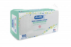 Maxi carrés coton 100% Bio boite de 60