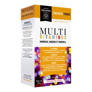 Boite de 30 Multi-vitamines Minéraux Ginseng Rhodiola 