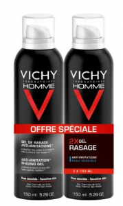 2 gels rasage peaux sensibles 2x150ml
