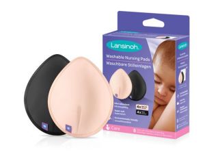 Allaitement lavables coloris noir/chair Boite de 8