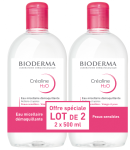 H2O Solution micellaire sans parfum Lot de 2x500ml